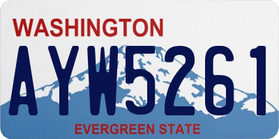 WA license plate AYW5261