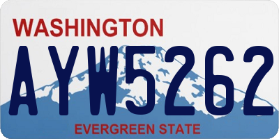 WA license plate AYW5262