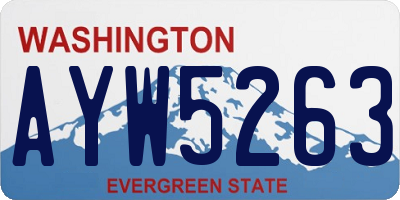 WA license plate AYW5263