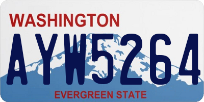 WA license plate AYW5264