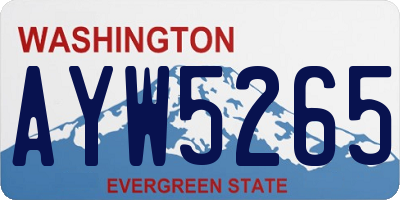 WA license plate AYW5265