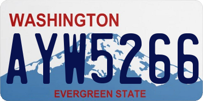 WA license plate AYW5266