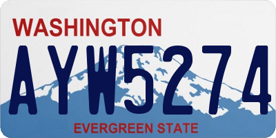 WA license plate AYW5274