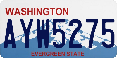 WA license plate AYW5275