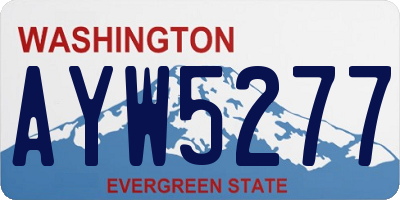 WA license plate AYW5277