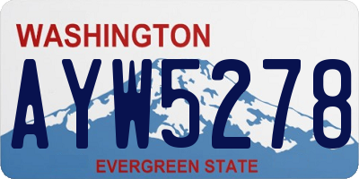 WA license plate AYW5278