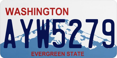 WA license plate AYW5279