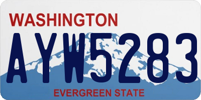 WA license plate AYW5283