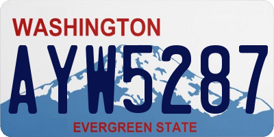 WA license plate AYW5287