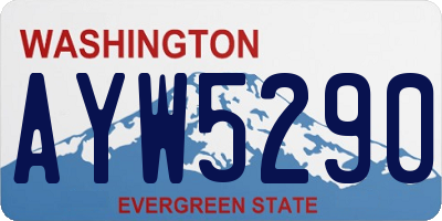 WA license plate AYW5290