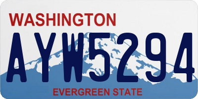 WA license plate AYW5294