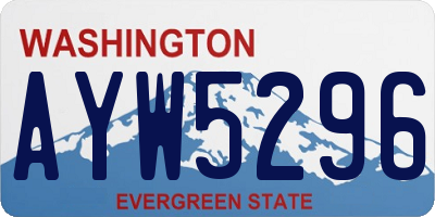 WA license plate AYW5296