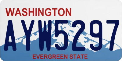 WA license plate AYW5297