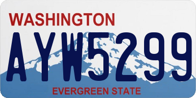 WA license plate AYW5299