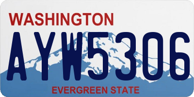 WA license plate AYW5306