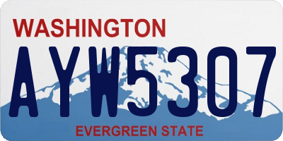 WA license plate AYW5307