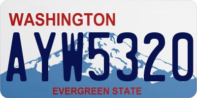 WA license plate AYW5320