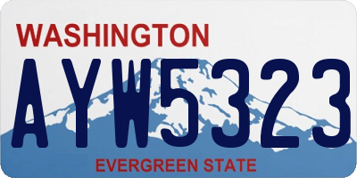WA license plate AYW5323