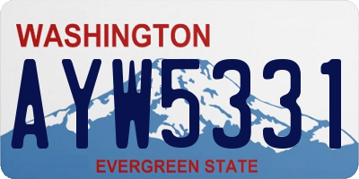 WA license plate AYW5331