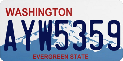 WA license plate AYW5359