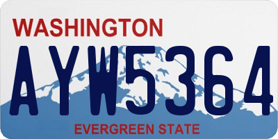 WA license plate AYW5364