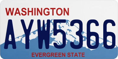 WA license plate AYW5366