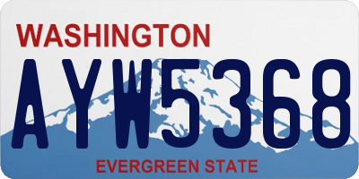 WA license plate AYW5368