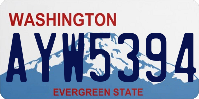 WA license plate AYW5394