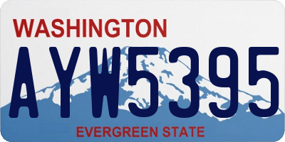 WA license plate AYW5395