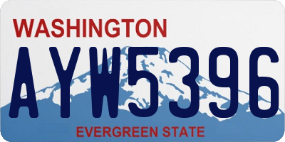 WA license plate AYW5396