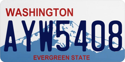 WA license plate AYW5408