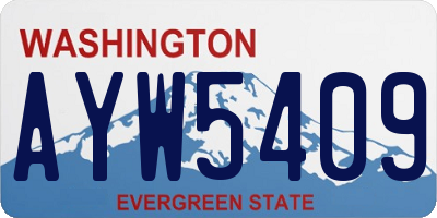 WA license plate AYW5409