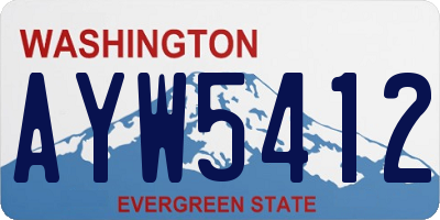 WA license plate AYW5412