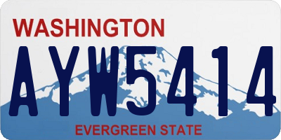 WA license plate AYW5414