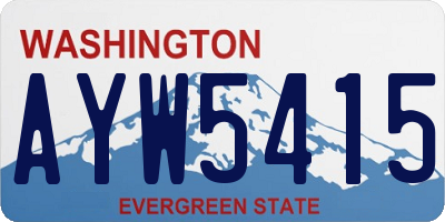 WA license plate AYW5415