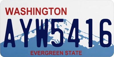 WA license plate AYW5416