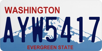 WA license plate AYW5417