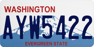 WA license plate AYW5422