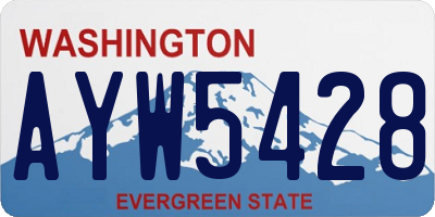 WA license plate AYW5428