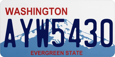 WA license plate AYW5430