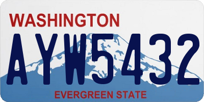WA license plate AYW5432