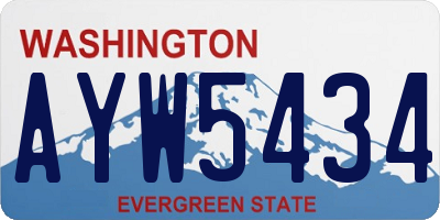 WA license plate AYW5434