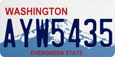 WA license plate AYW5435