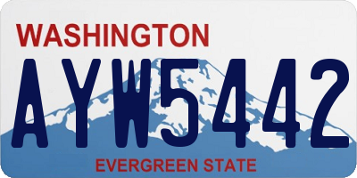 WA license plate AYW5442