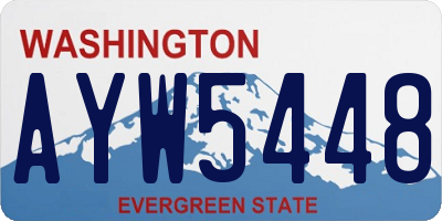 WA license plate AYW5448