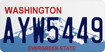 WA license plate AYW5449