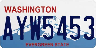 WA license plate AYW5453