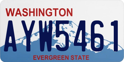 WA license plate AYW5461