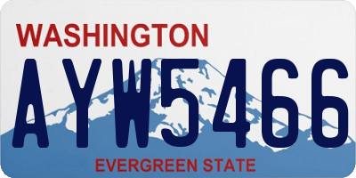 WA license plate AYW5466