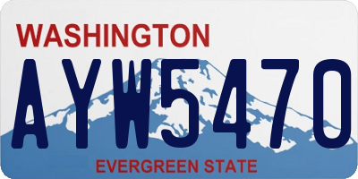 WA license plate AYW5470